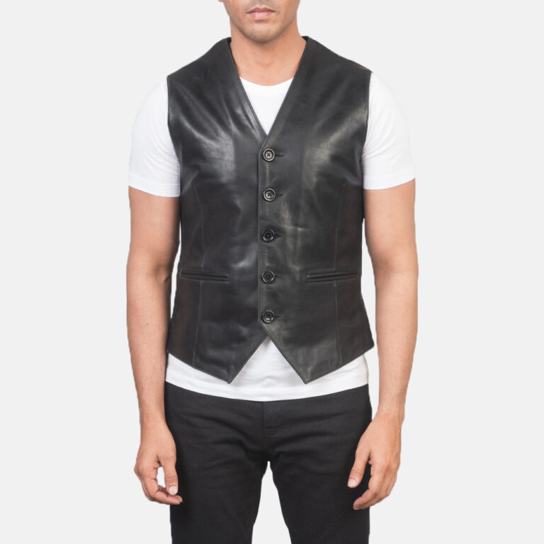 Mens Auden Black Leather Vest_3764-5-1618225998365